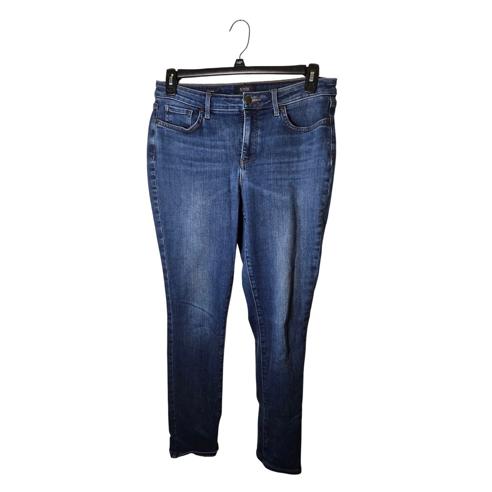 NYDJ Alina Legging Jeans Women 10 Blue Excellent Slim Fit Lift Tuck MHYTLS2402